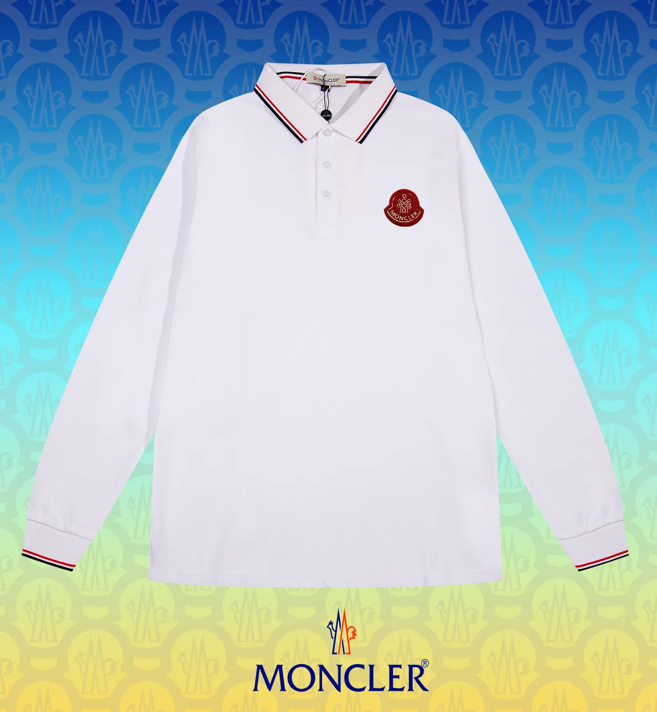 【New Arrival In Stock】𝐌𝐎𝐍𝐂𝐋𝐄𝐑~ #2025 New Arrival Quality POLO ， Breathable ， ， ， Quality。 ！ ， ！ LOGO Quality ：Black，White Sizes：M~L~XL~2XL~3XL